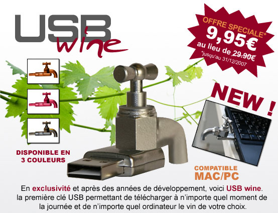 USB Wine - téléchargez votre vin en direct des domaines - 1Jour1Vin.com