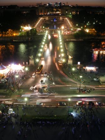 Lumière de la rue la nuit - Vue depuis la tour Eiffel